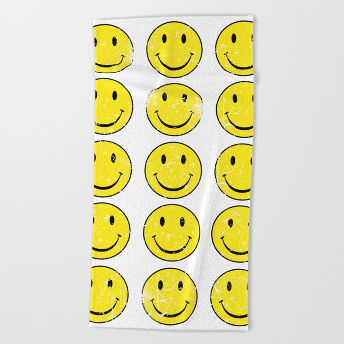 Smiley Face | Retro 70's | Vintage 70's Graphic Beach Towel