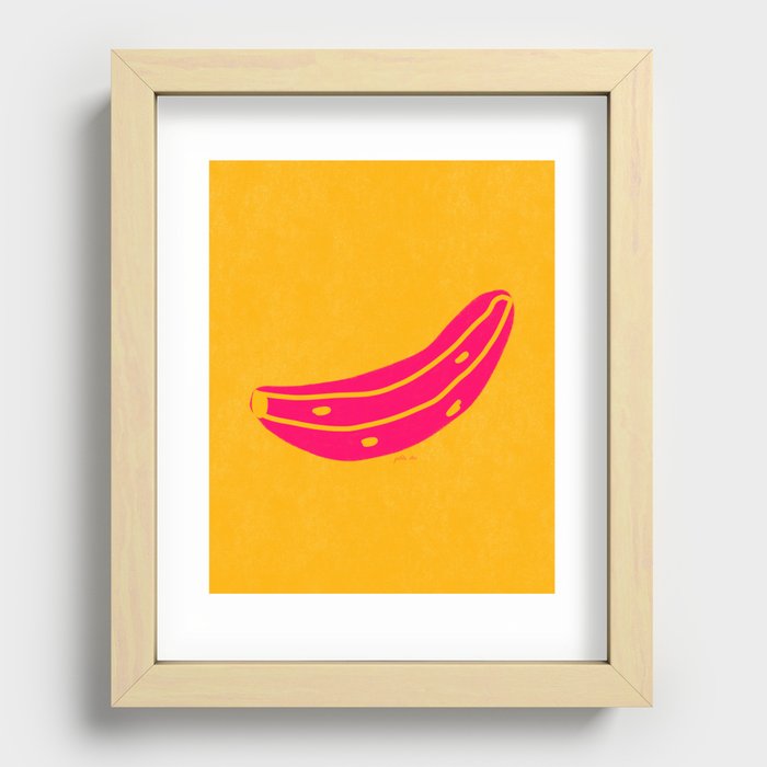 banana - yellow pink Recessed Framed Print