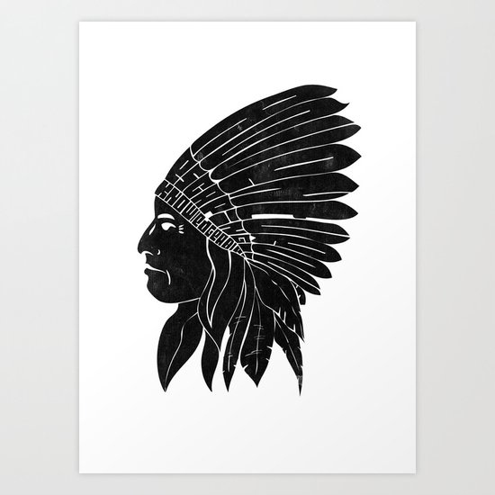 Chief / Black Edition Art Print