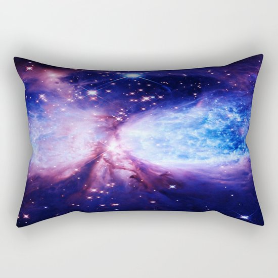 Galaxy : A Star is Born Blue Purple Rectangular Pillow