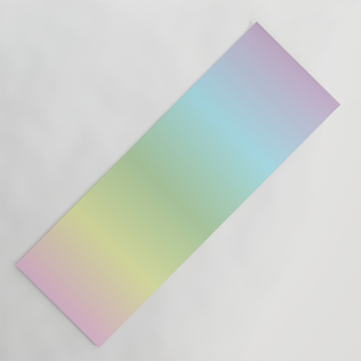 Pretty Pastel Rainbow Color Gradient Yoga Mat By