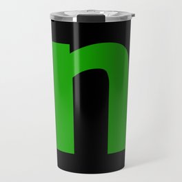 letter N (Green & Black) Travel Mug