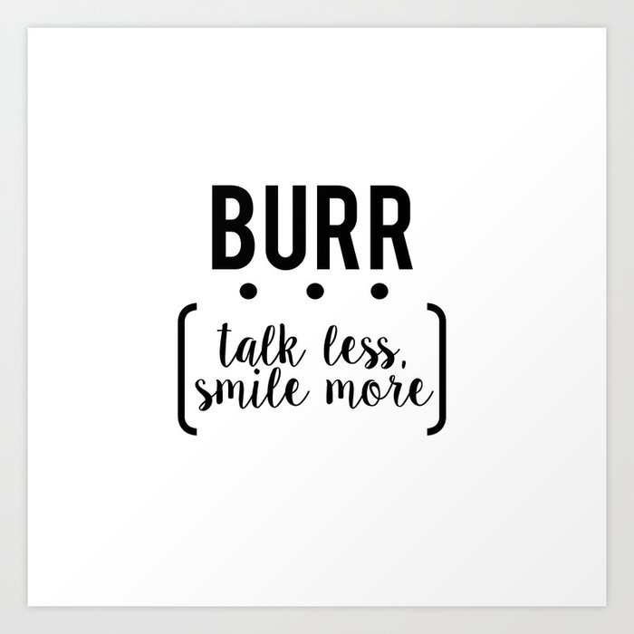 burr // white Art Print