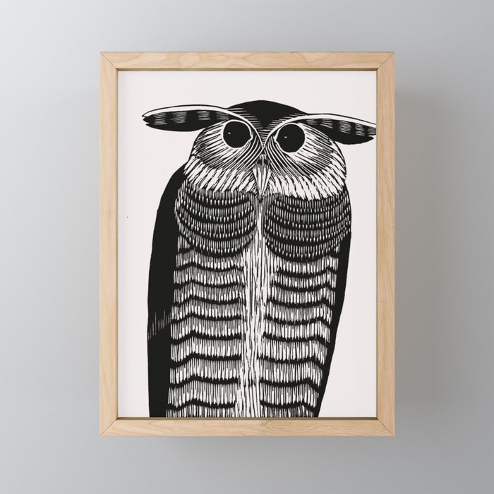 Horned Owl - Samuel Jessurun de Mesquita Framed Mini Art Print