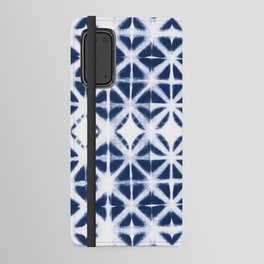 Moroccan design white and indigo blue Android Wallet Case