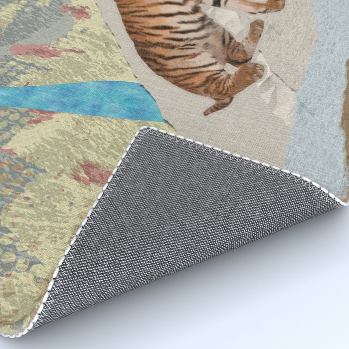 Tiger Cub Mixed Media Digital Art Rug By K9printart