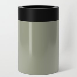 Moss Green Solid Color Hue Shade - Patternless Can Cooler