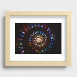 Stained Glass Spiral Recessed Framed Print