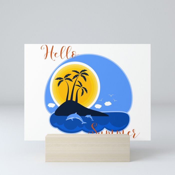 "Summer Greetings: Embracing the Sun and Fun" Mini Art Print