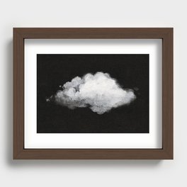 White Cloud on Black Sky Recessed Framed Print