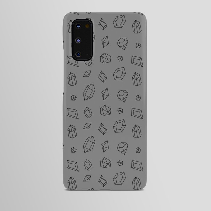 Grey and Black Gems Pattern Android Case