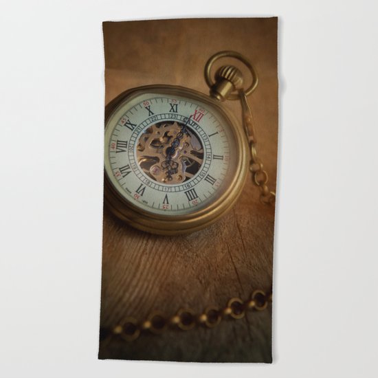 Time, time, time Beach Towel