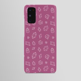 Magenta and White Gems Pattern Android Case