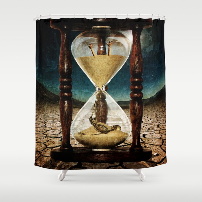 Sands of Time ... Memento Mori Shower Curtain