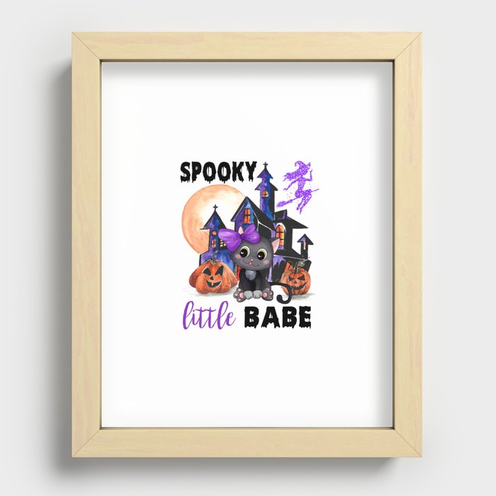 Halloween spooky little babe decoration Recessed Framed Print