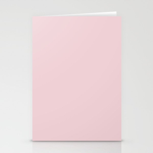 Pale Pastel Pink Solid Color Hue Shade - Patternless 5 Stationery Cards