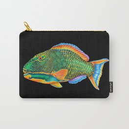 Parrotfish Carry-All Pouch | Ocean, Fish, Beachhouse, Drawing, Sealife, Coralreef, Oceanart, Coloredpencil, Parrotfish, Tropicalfish 