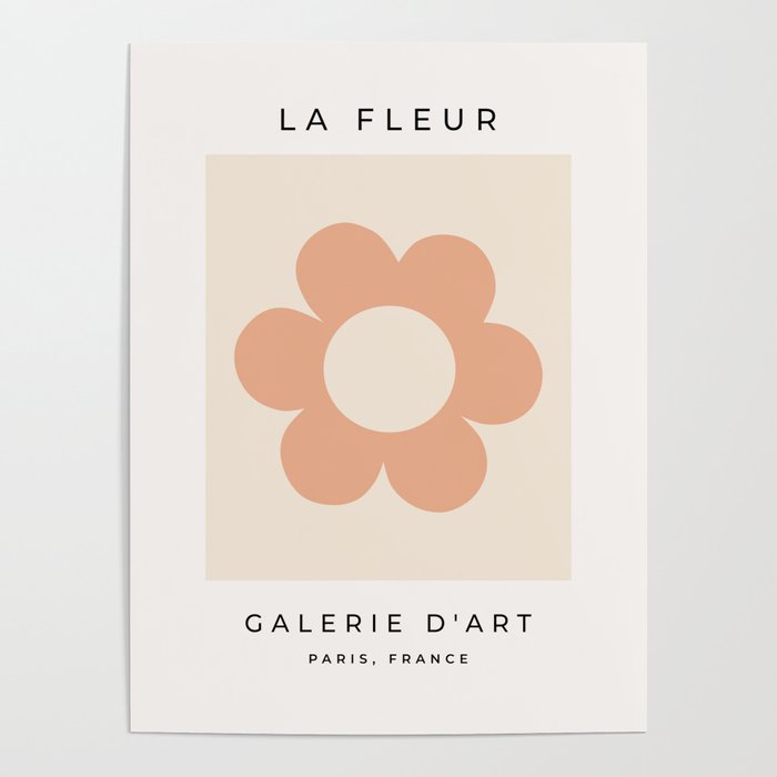 La Fleur | 04 - Flower Print Retro Art Boho Earth Tones Modern Floral Poster