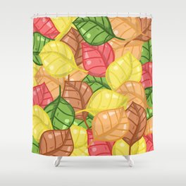 colorful leaves Shower Curtain