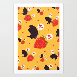 the death loves the strawberry Art Print