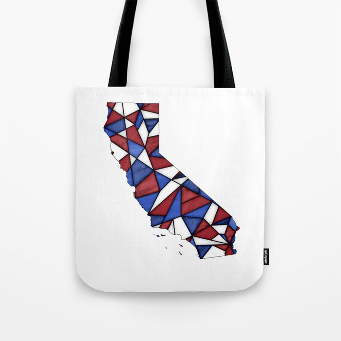  California State map in stained glass style Tote Bag