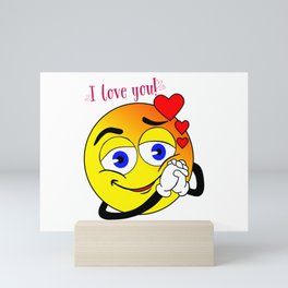 "Cartoon Love: Expressing Affection in Colorful Ways" Mini Art Print