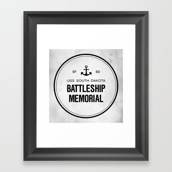 Battleship Memorial Framed Art Print