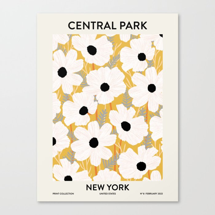 Flower market New York Central Park Canvas Print