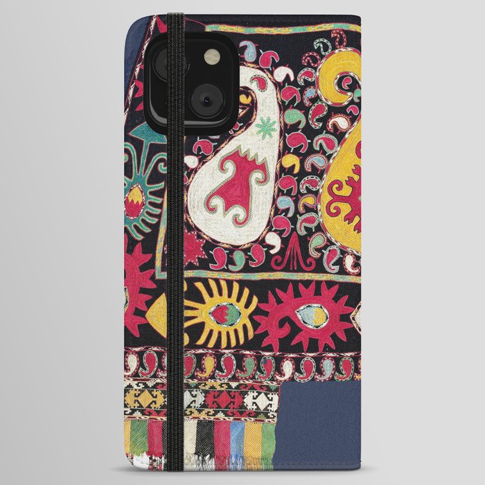 Lakai Tribal Nomad Antique Uzbekistan Horse Cover Print iPhone Wallet Case