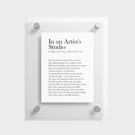 In an Artist's Studio - Christina Rossetti Poem - Literature - Typography Print 2 Floating Acrylic Print