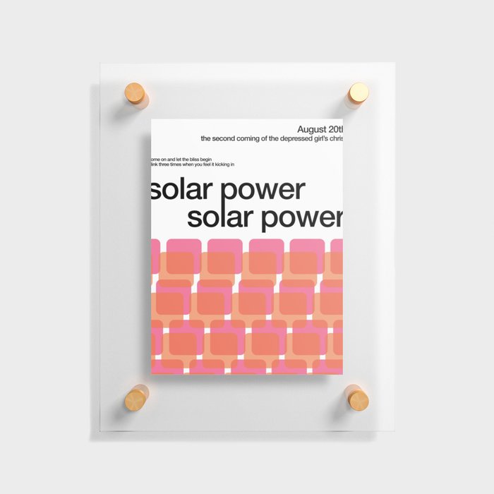 solar power Floating Acrylic Print