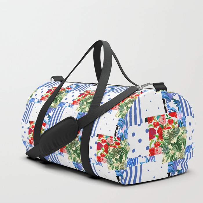 Italian,Sicilian art,patchwork,summer Flowers Duffle Bag