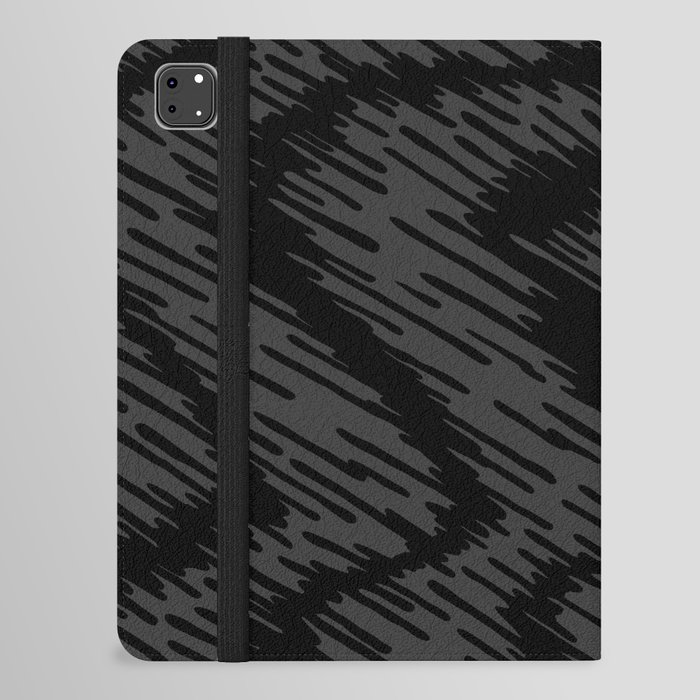 Dark abstract swirls pattern, Line abstract splatter Digital Illustration Background iPad Folio Case