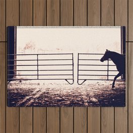 Horse Silhouette Outdoor Rug