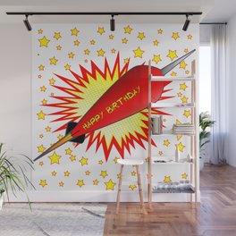 Happy Birthday Star Splash Wall Mural