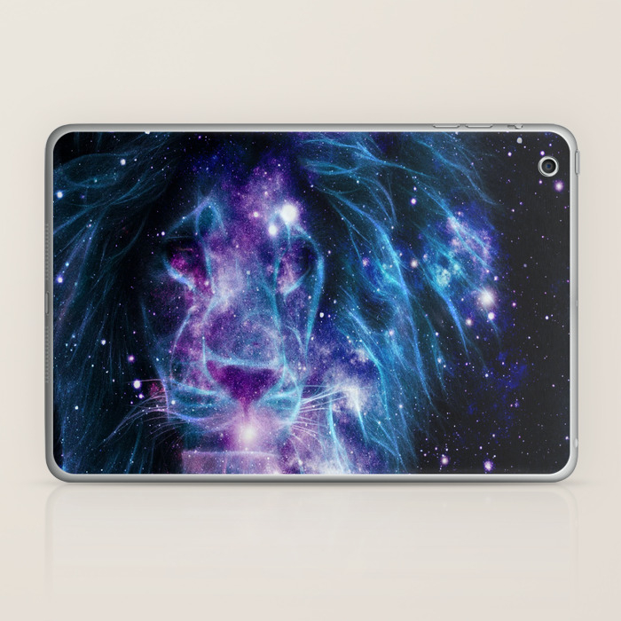 Leo Galaxy Lion Purple Blue Laptop Ipad Skin By Vintageby2sweet Society6