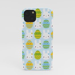 Kawaii Easter Bunny & Eggs iPhone Case