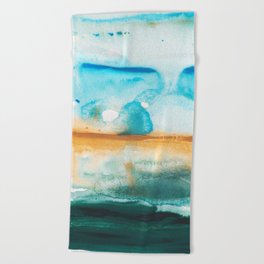 Abstract Art Watercolor Painting 4 December 2021 211231 Modern Abstract Art Valourine Original  Beach Towel