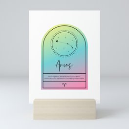 Aries Zodiac | Gradient Arch Mini Art Print