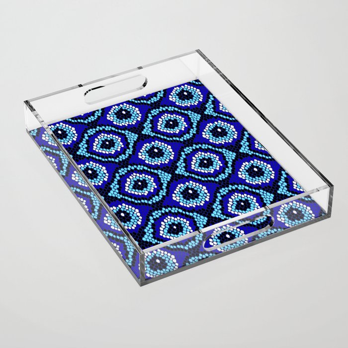 Evil Eye Snakeskin Pattern II Acrylic Tray