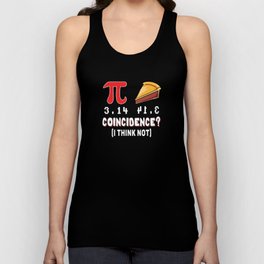 Coincidence Pie Pi Funny Math Meme Nerd Pi Day Unisex Tank Top