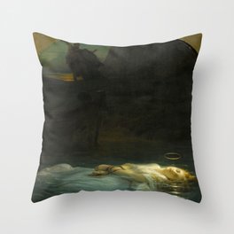 The Young Martyr, 1855 by Paul Delaroche Throw Pillow