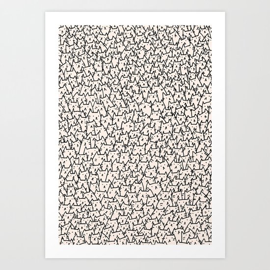 A Lot of Cats Art Print