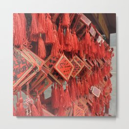 China Photography - Red Chinese Decoration Put Beside Each Other Metal Print