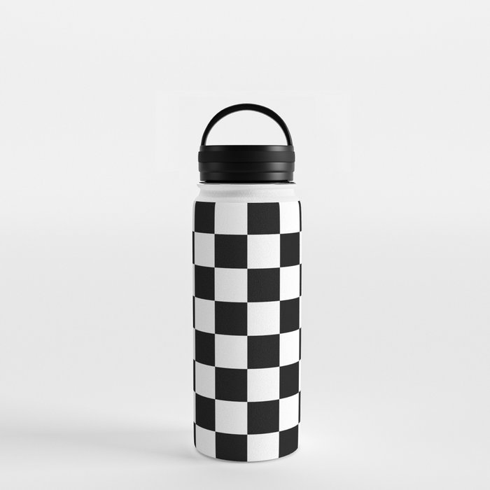 Checkered (Black & White Pattern) Water Bottle