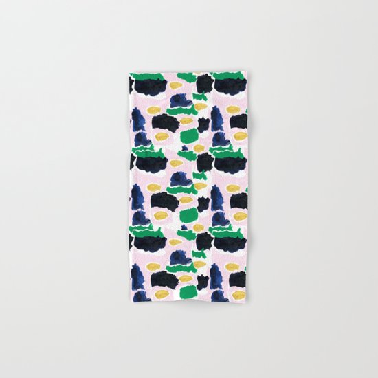 Imogen - painterly abstract palette colorful modern minimal painting boho dorm college hipster trend Hand & Bath Towel