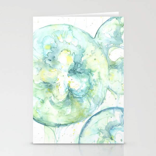 Teal Moon Jellies Stationery Cards