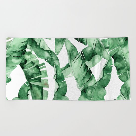 Banana Leaves Beach Towel