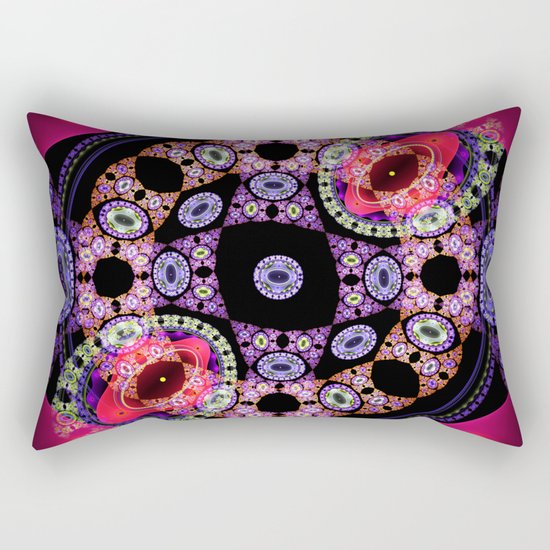 Dance in pink and purple, abstract pattern design Rectangular Pillow