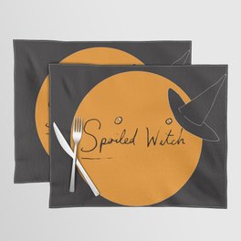 Spoiled Witch Orange & Black Placemat